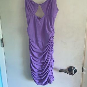 Ruched Lilac Tiger Mist Cocktail Dress